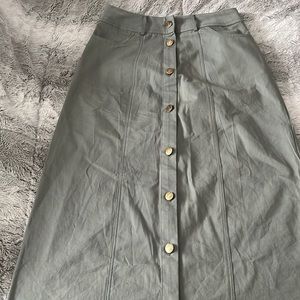 Sage Green SHEIN MIDI/MAXI Skirt Size S-4